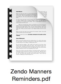 Zendo Manners Reminder